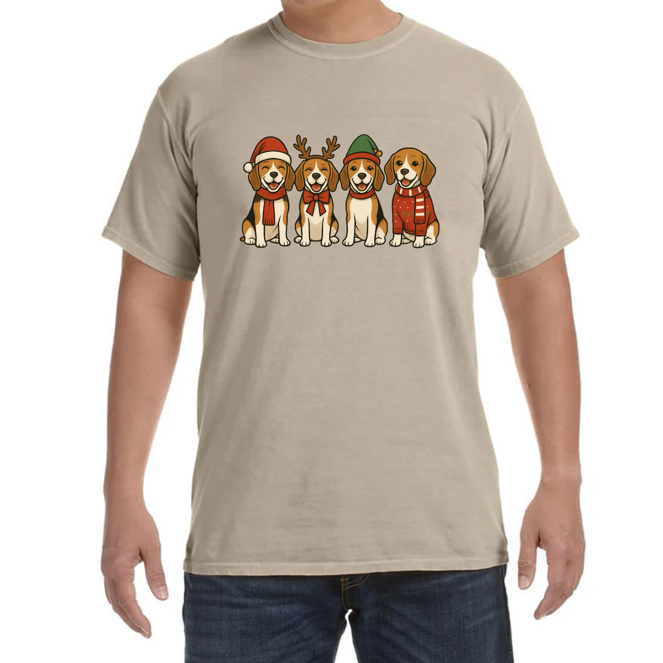 Holiday Beagle Short Sleeve T-Shirt