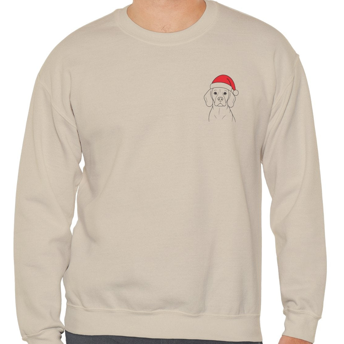 Santa Beagle Fleece Crew Sweatshirt