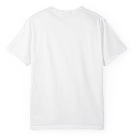 Back of white short sleeve shirt 