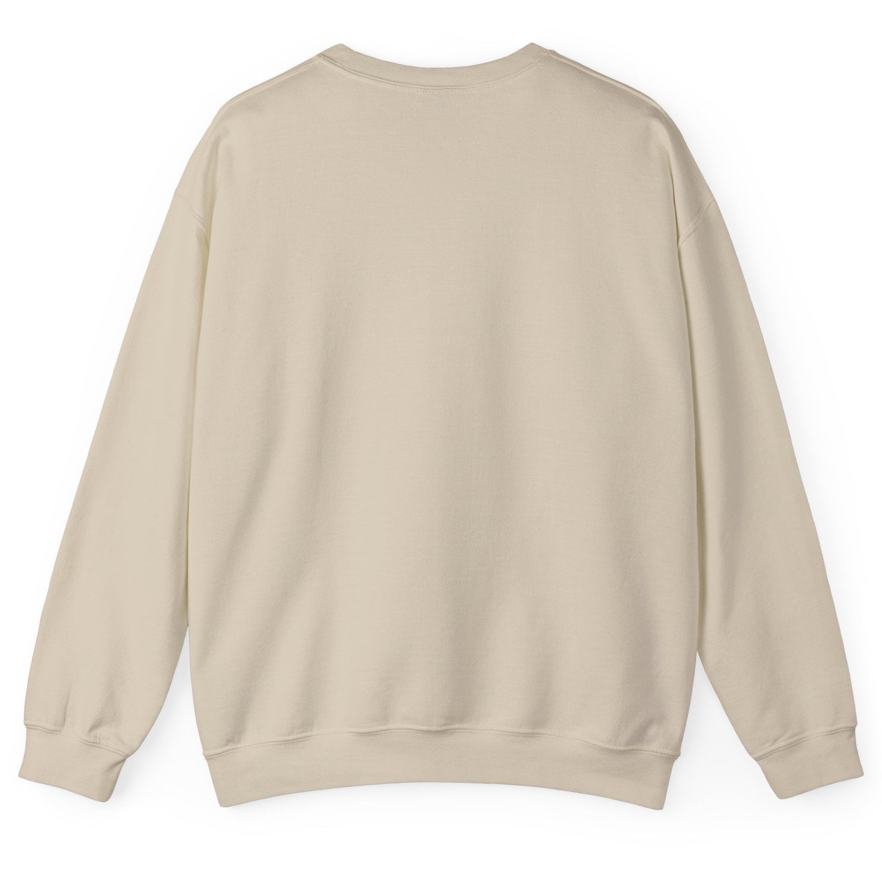 Back view of sand color unisex sweatshirt