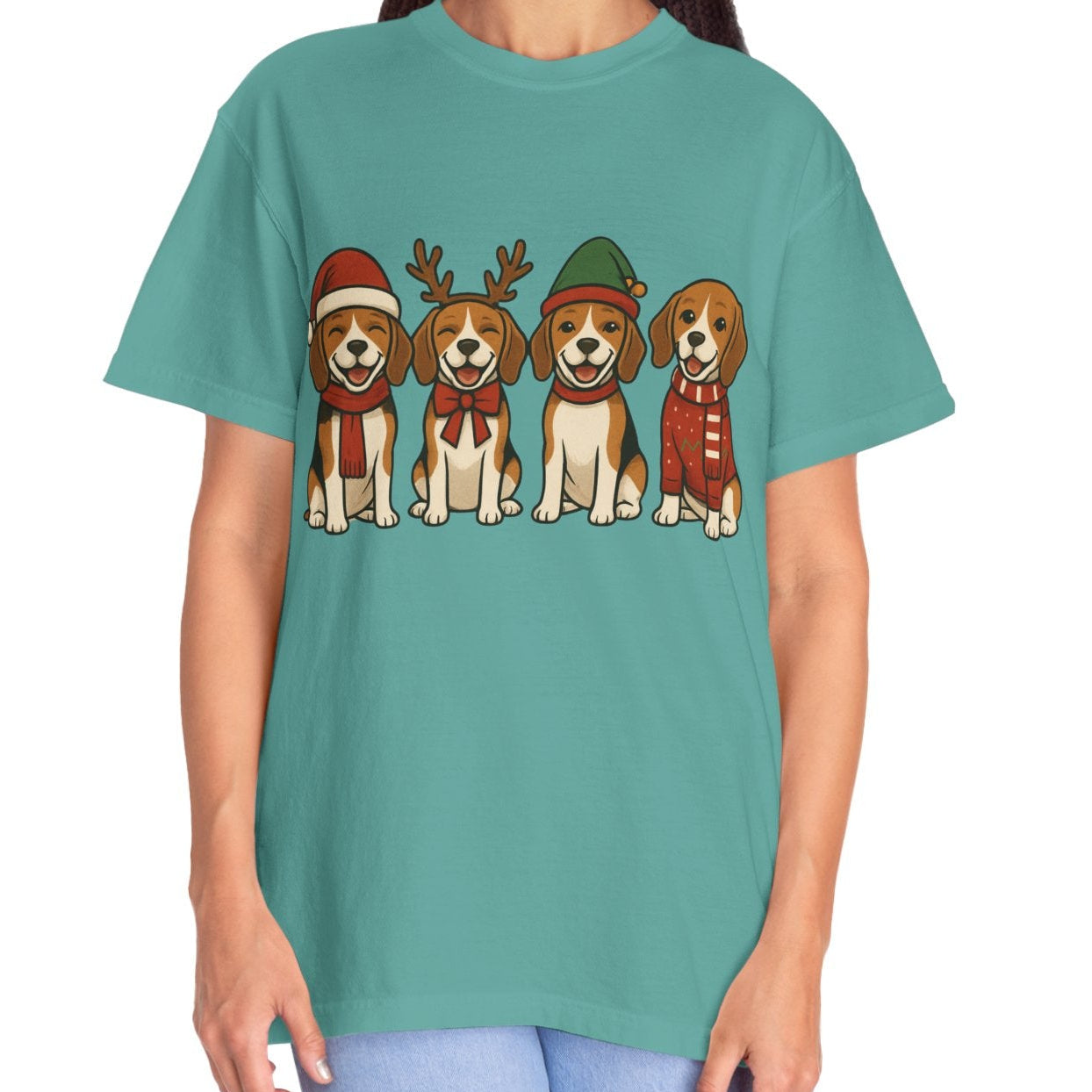 Holiday Beagle Short Sleeve T-Shirt