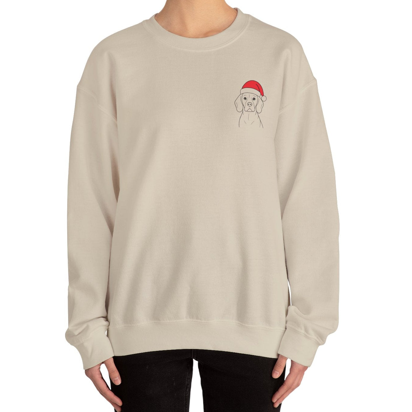 Santa Beagle Fleece Crew Sweatshirt