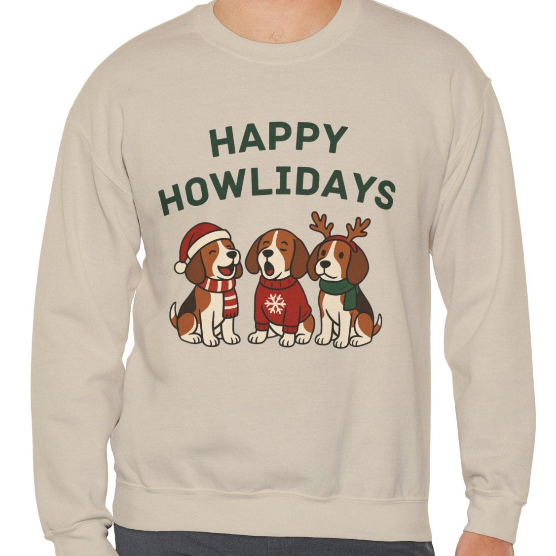 Howliday Beagle Fleece Crew Sweatshirt